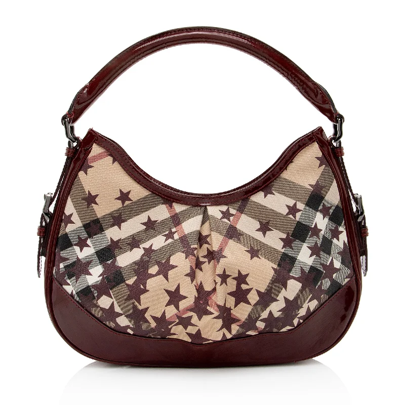 Burberry Nova Check Stars Small Hernville Hobo (SHF-6BOcX1)