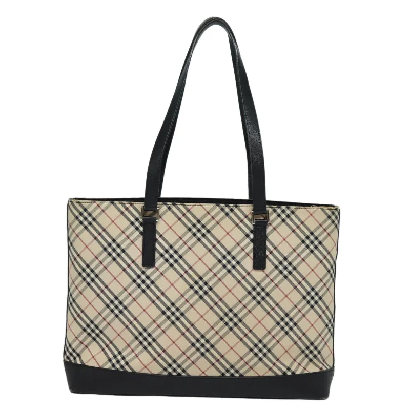 BURBERRY Nova Check Tote Bag Canvas Beige  81323