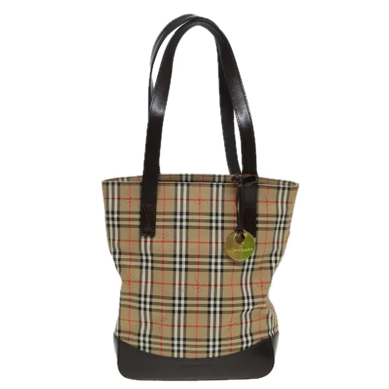 BURBERRY Nova Check Tote Bag Canvas Beige  83420