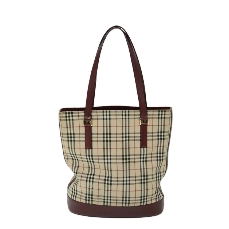 BURBERRY Nova Check Tote Bag Canvas Beige  ep3741