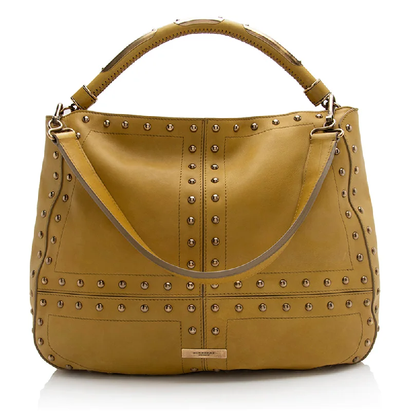 Burberry Prorsum Leather Studded Hobo (SHF-21913)