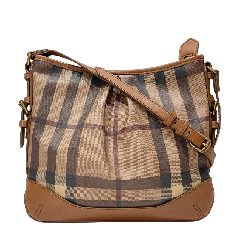 Burberry Prorsum Shoulder Bag Check Crossbody Women's Brown 20499985