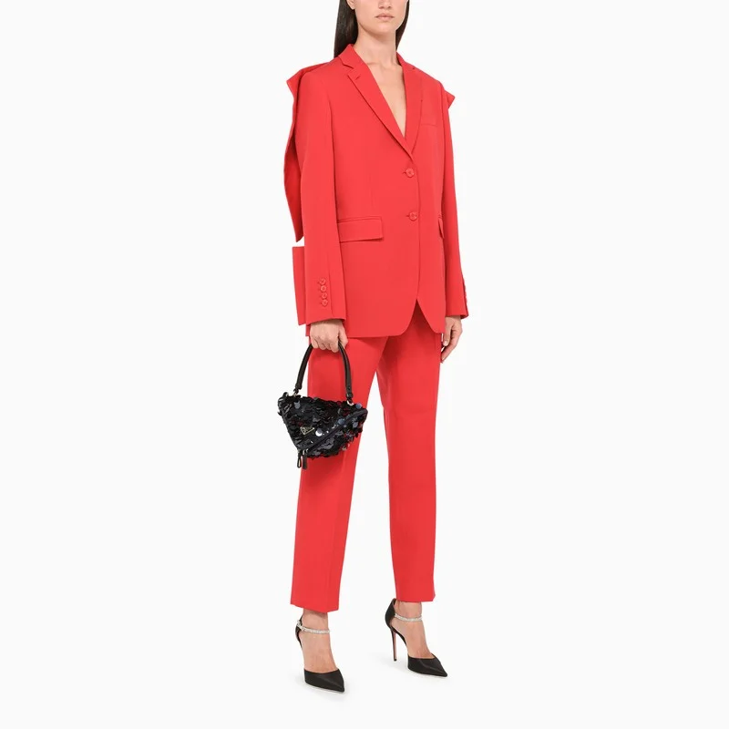 Burberry Red Single-Breasted Blazer Women