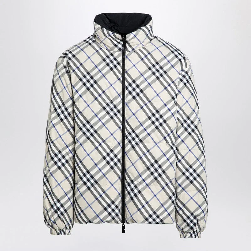 Burberry Reversible Down Jacket With Check Pattern Men