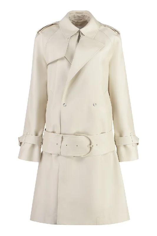 Burberry Silk Blend Trench Coat