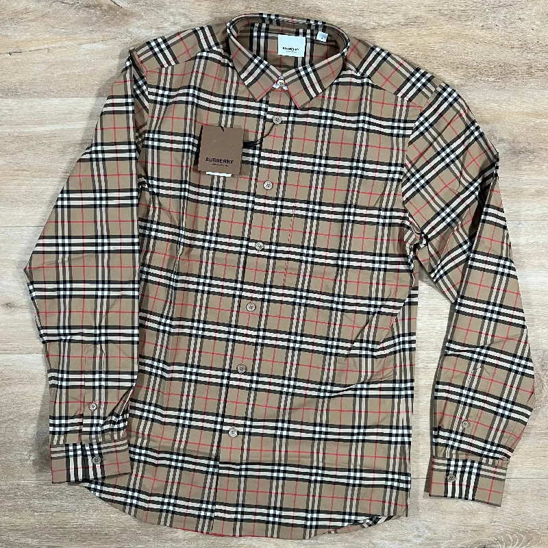 Burberry Simpson Check Shirt in Beige