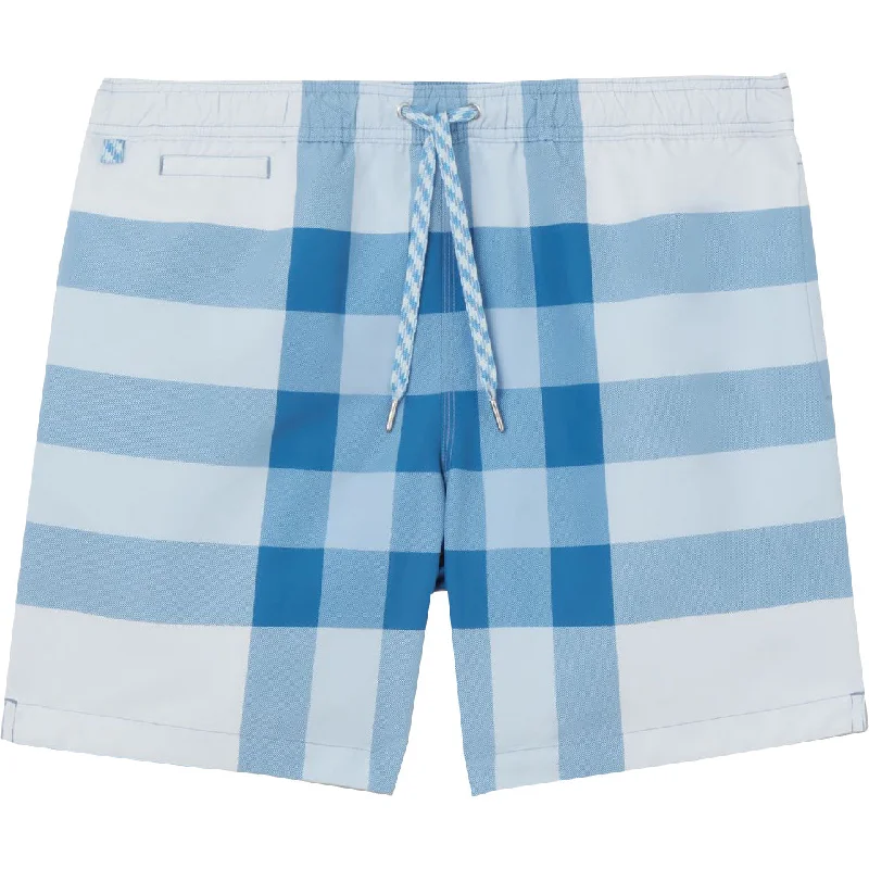 Burberry Sky Blue Check Swimshorts