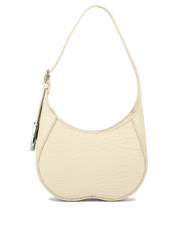 BURBERRY Small Chess White Leather Shoulder Bag with Adjustable Strap and Card Slot - SS24