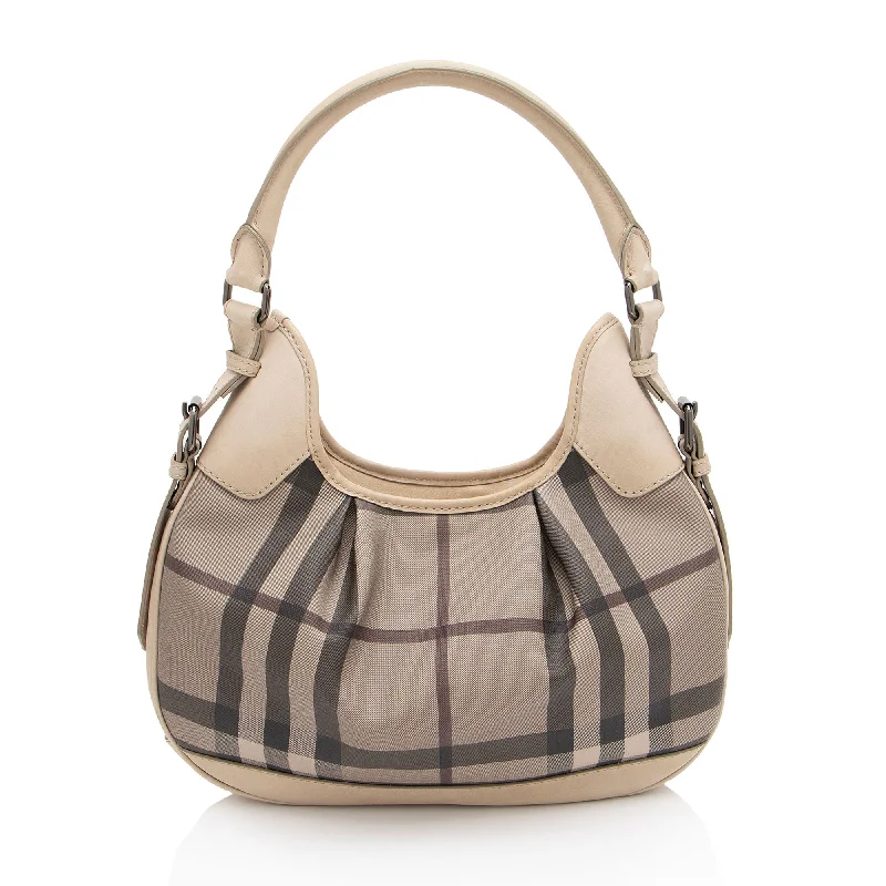 Burberry Smoke Check Brooklyn Hobo (SHF-O9bJhD)