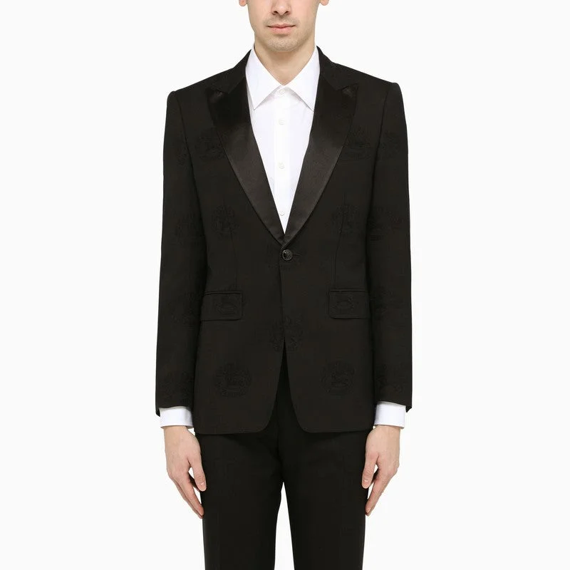 Burberry Smoking Blck Jacket Men