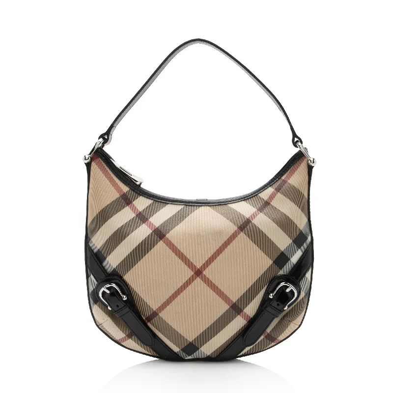 Burberry Super Nova Check Larkin Hobo (SHF-2u5sFX)