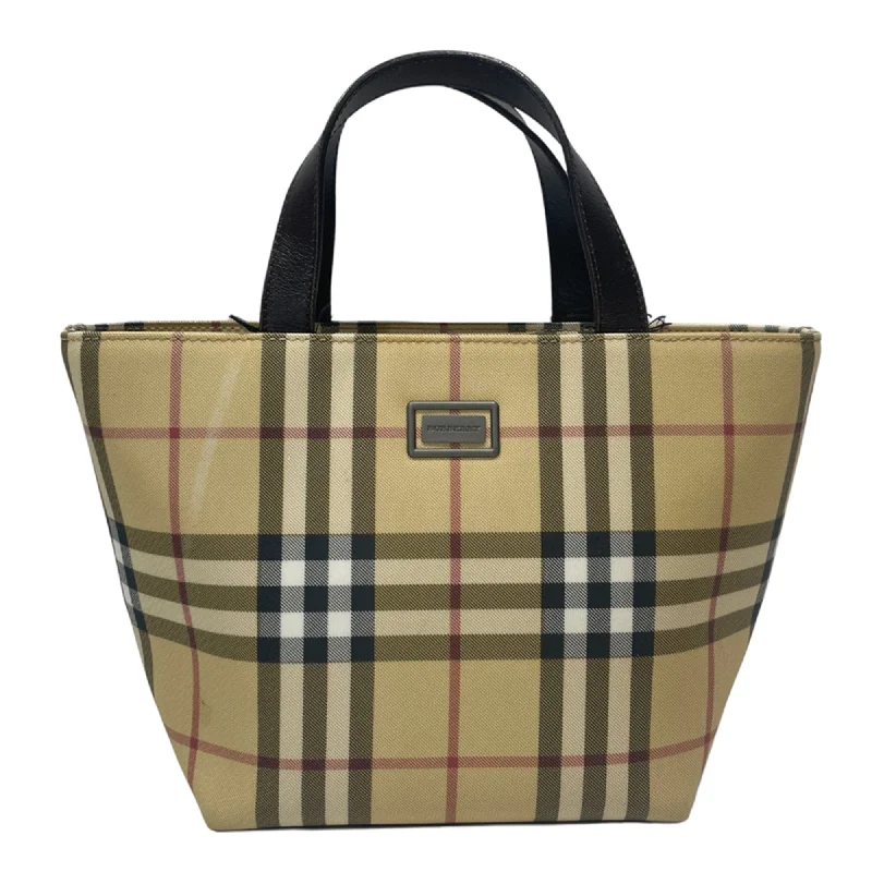 BURBERRY Tote Bag Logo Plate Check Mini 20485894