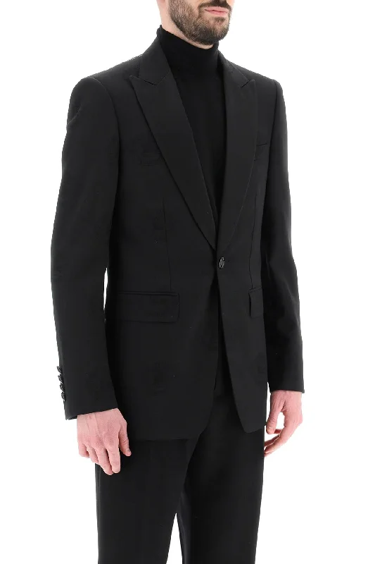 Burberry Tuxedo Jacket With Jacquard Details Men