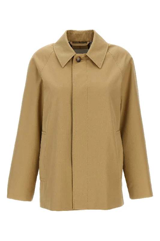 Burberry Women Gabardine Short Trench Coat