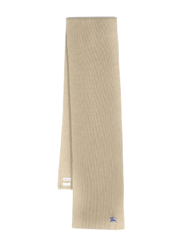 Burberry Wool And Cahmere Blend Ribbed Scarf