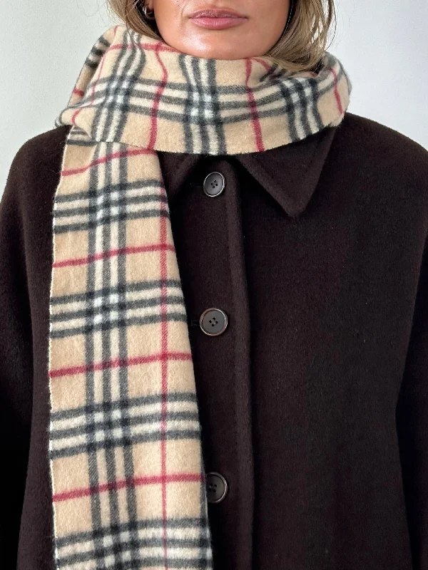 Burberry Wool Cashmere Nova Check Scarf