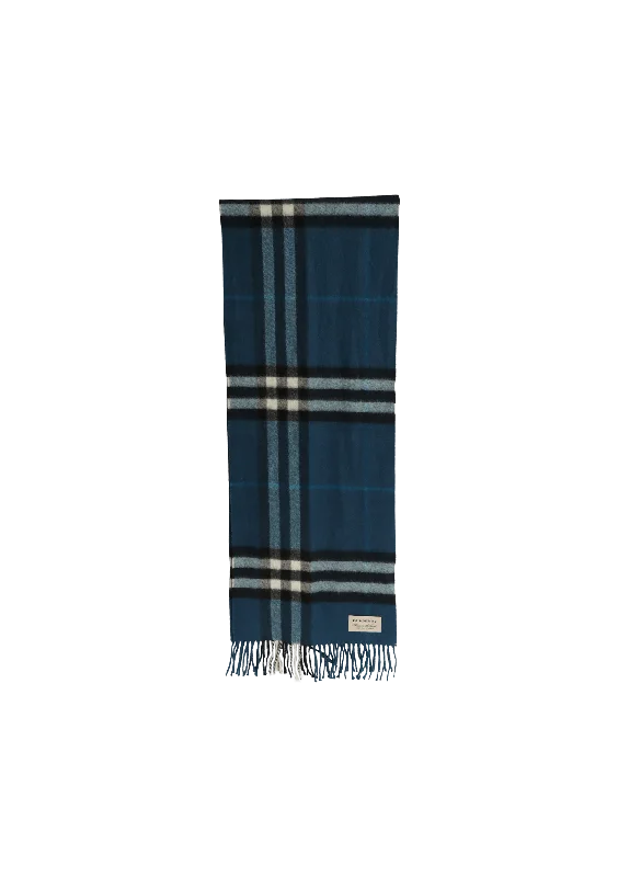 CASHMERE CHECK FRINGE SCARF