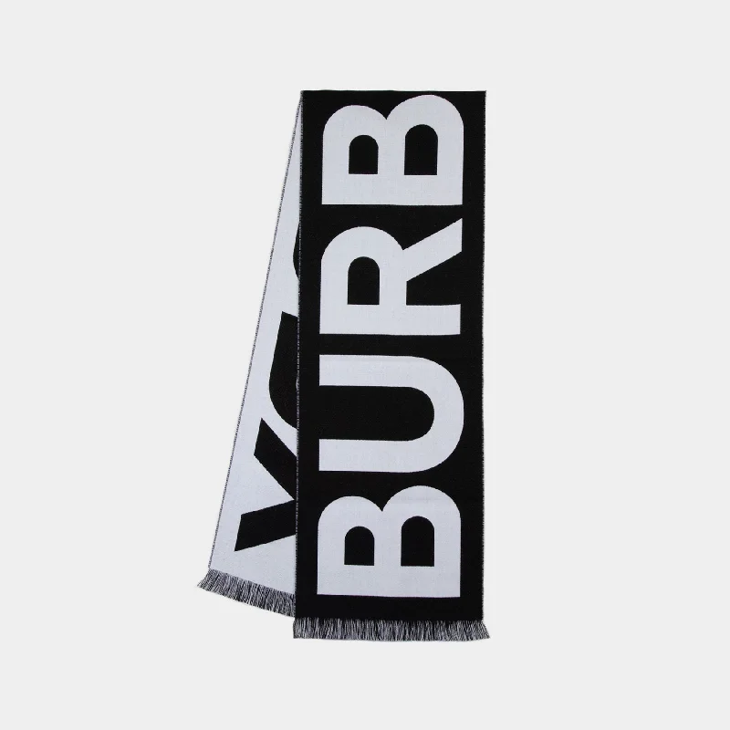 Logo scarf - Burberry - Wool - Black