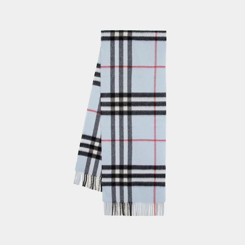 Giant Check Scarf - Burberry - Cashmere - Blue