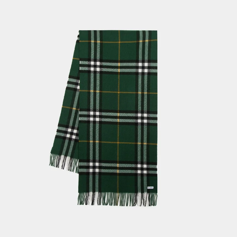 Giant Check Scarf - Burberry - Cashmere - Green