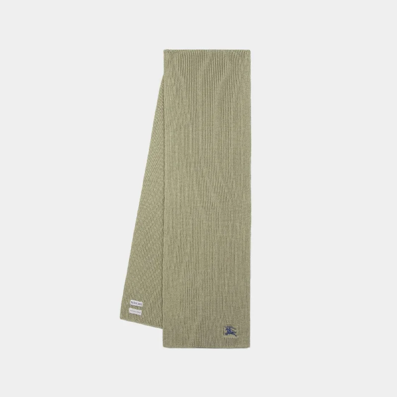 Mu Ribbed Scarf - Burberry - Wool - Beige