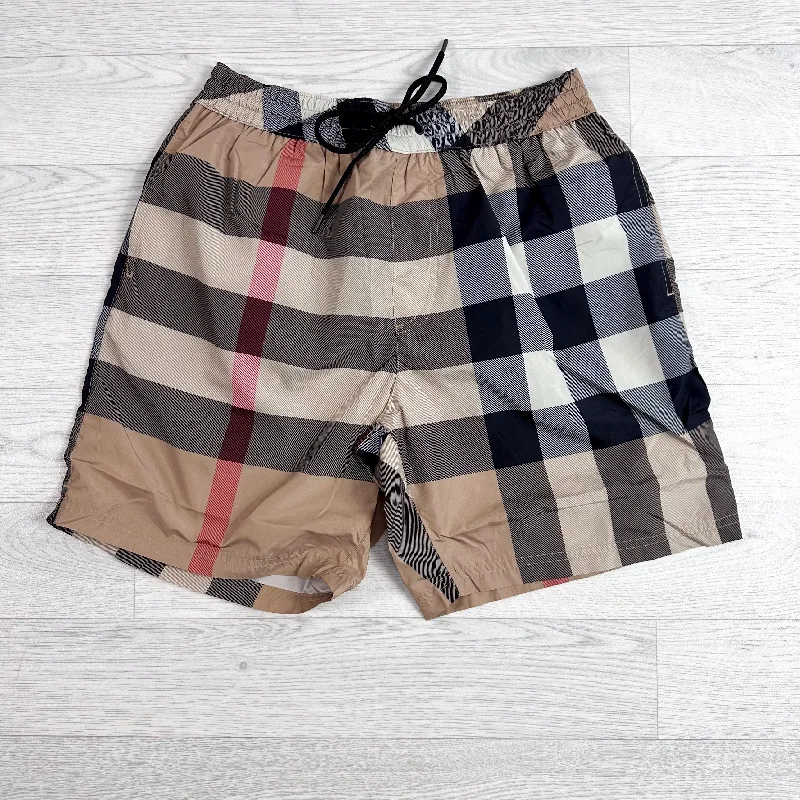 Exaggerated Check Swim Shorts