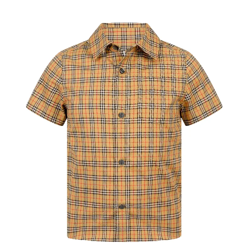 Kids Burberry Check Short Sleeve Shirt