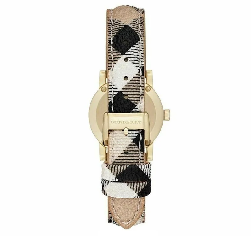 Ladies / Womens The City Diamond Haymarket Fabric Strap Burberry Designer Watch BU9226