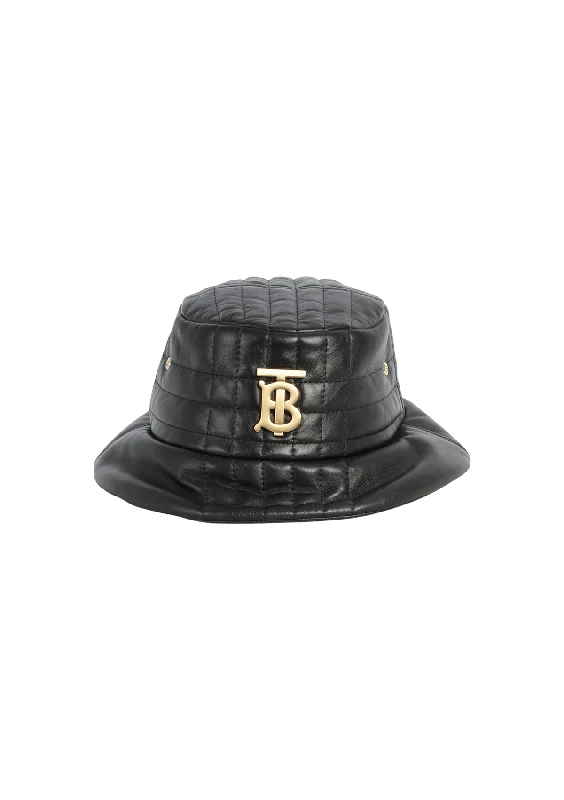 LEATHER MONOGRAM BUCKET HAT M