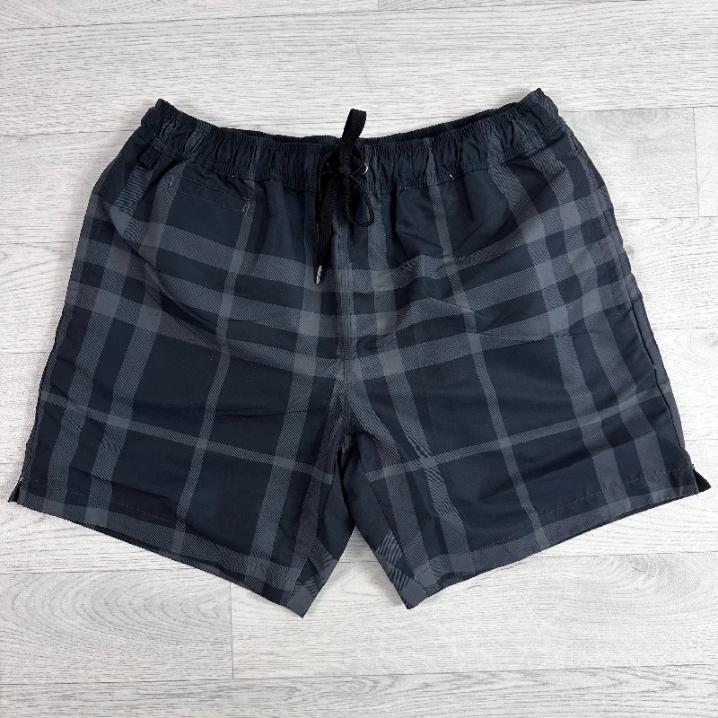 London Check Swim Shorts Black