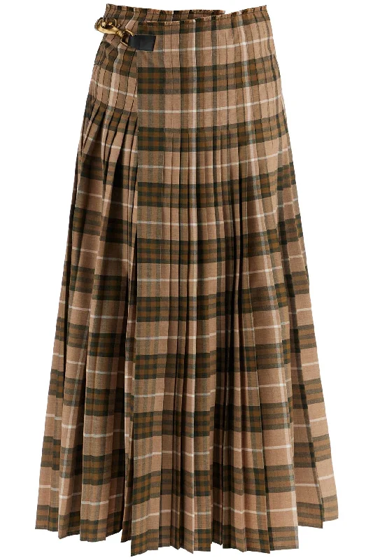 BURBERRY Maxi Kilt In Misto Lana Check