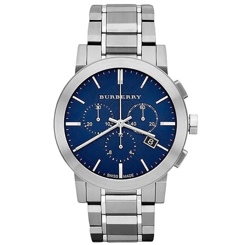 Burberry BU9363 Men's Blue Silver Chronograph 42mm Watch