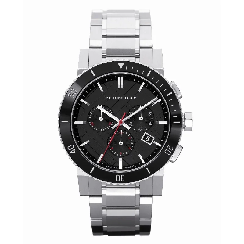 Burberry BU9380 Men's Silver Chronograph 42mm Watch