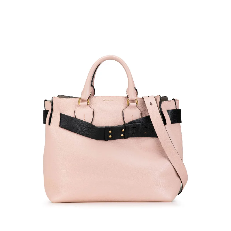 Pink Burberry Medium Bicolor Leather Marais Belt Bag Satchel