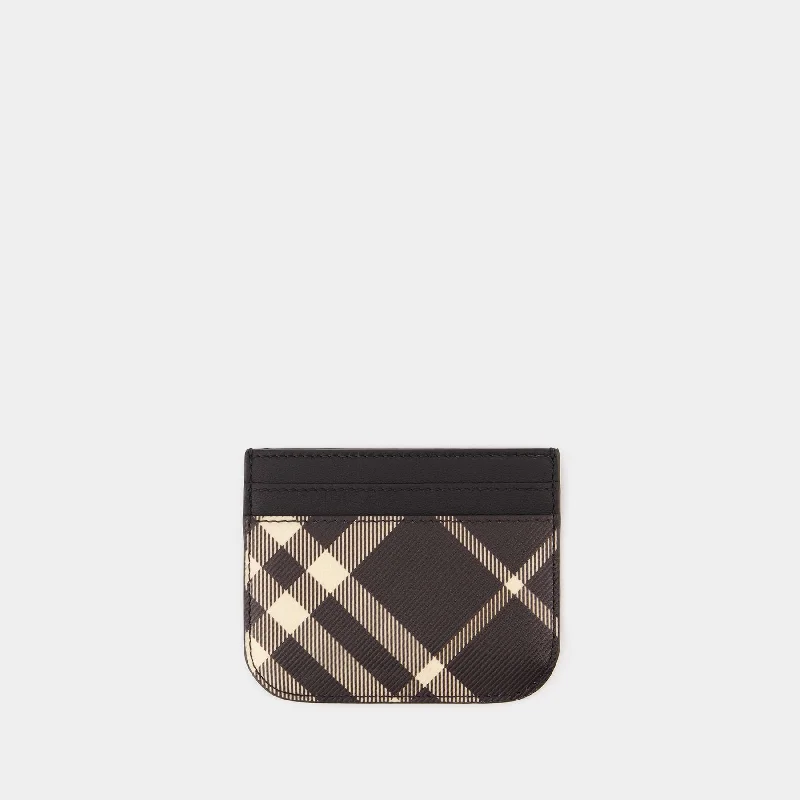 Sandon Bin Card Holder - Burberry - Synthetic Leather - Black