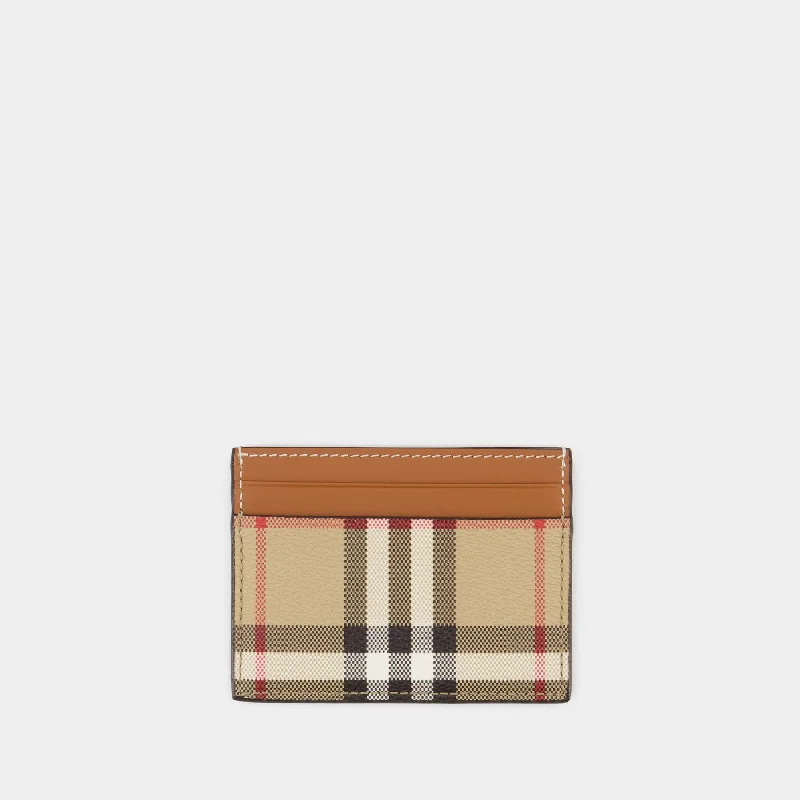 LS Sandon cardholder - Burberry - Leather - Beige