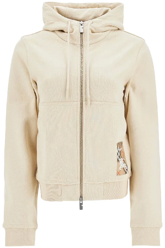 BURBERRY Felpa Full Zip Con Cappuccio