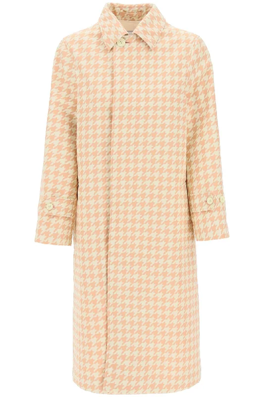 BURBERRY Car Coat In Pied De Poule