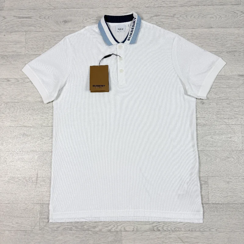 Collar Logo Polo White