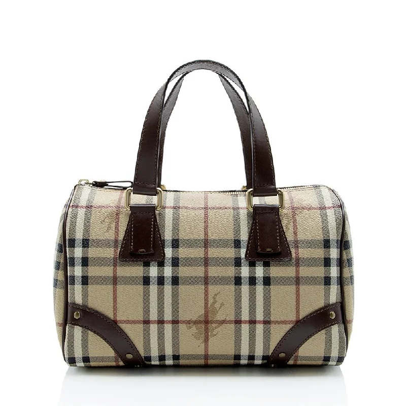 Burberry Haymarket Check Dome Small Satchel (SHF-13282)