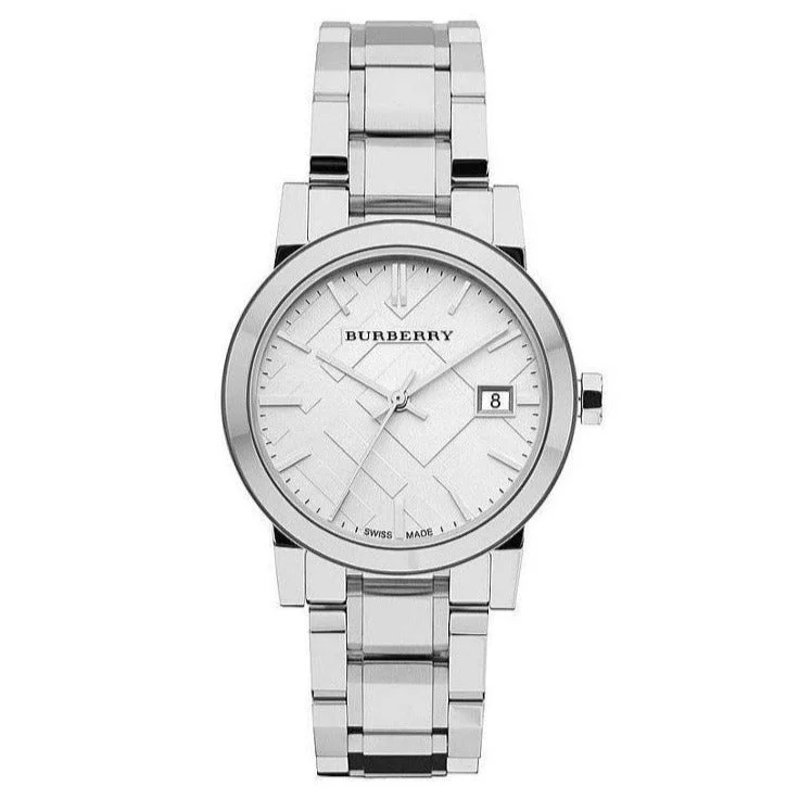 Burberry BU9100 Ladies The City Silver 34mm Watch