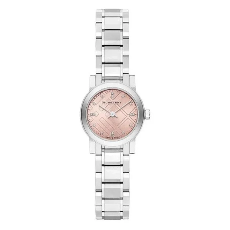 Burberry BU9223 Ladies The City Check Diamonds Pink 26mm Watch